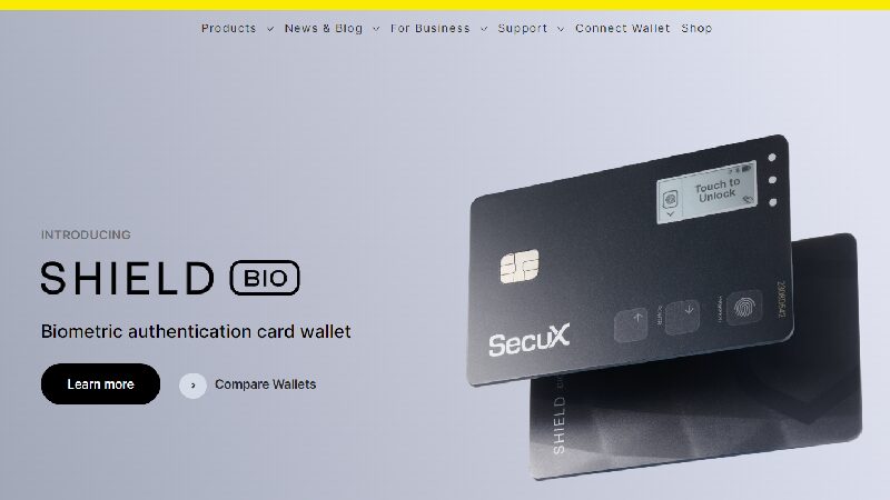 KYC가 없는 SecuX 익명 암호화폐 지갑.
